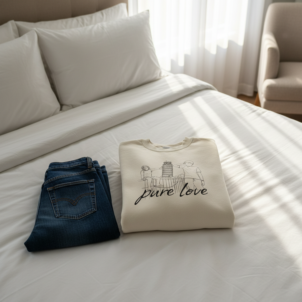 sweatshirt pure love foto- line art