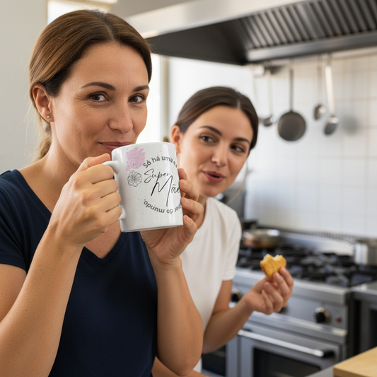 Caneca Personalizada Super - Cerâmica Premium- avó , mãe, tia etc-estampe sua art