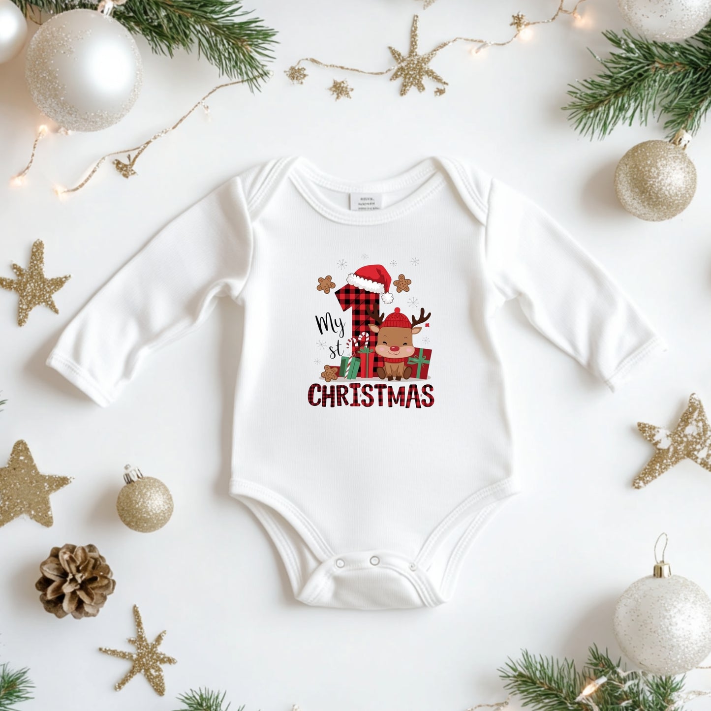 Body 1º Natal com rena