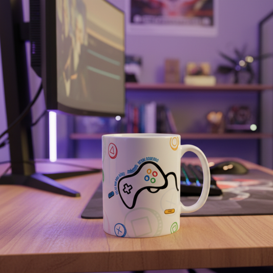 Caneca Gamer Personalizada | Cerâmica Premium com Nome