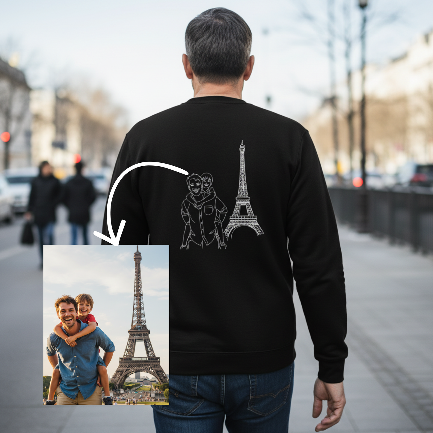 Sweatshirt Foto Art Line Personalizada