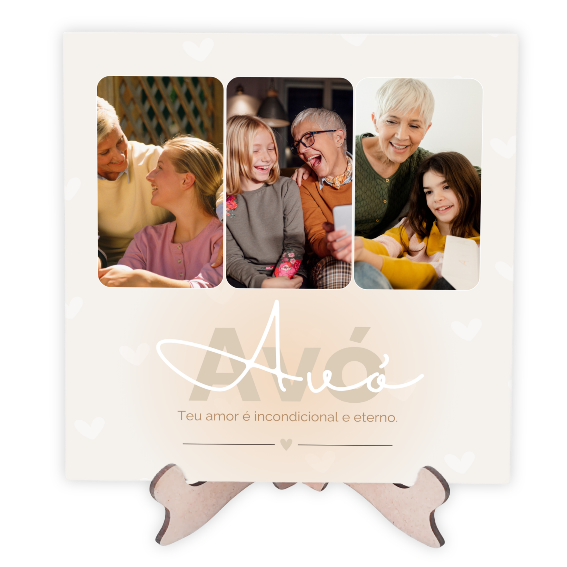 Azulejo Personalizado com Fotos – Presente para Mãe, Avó, Tia ou Madrinha – Estampe Sua Art