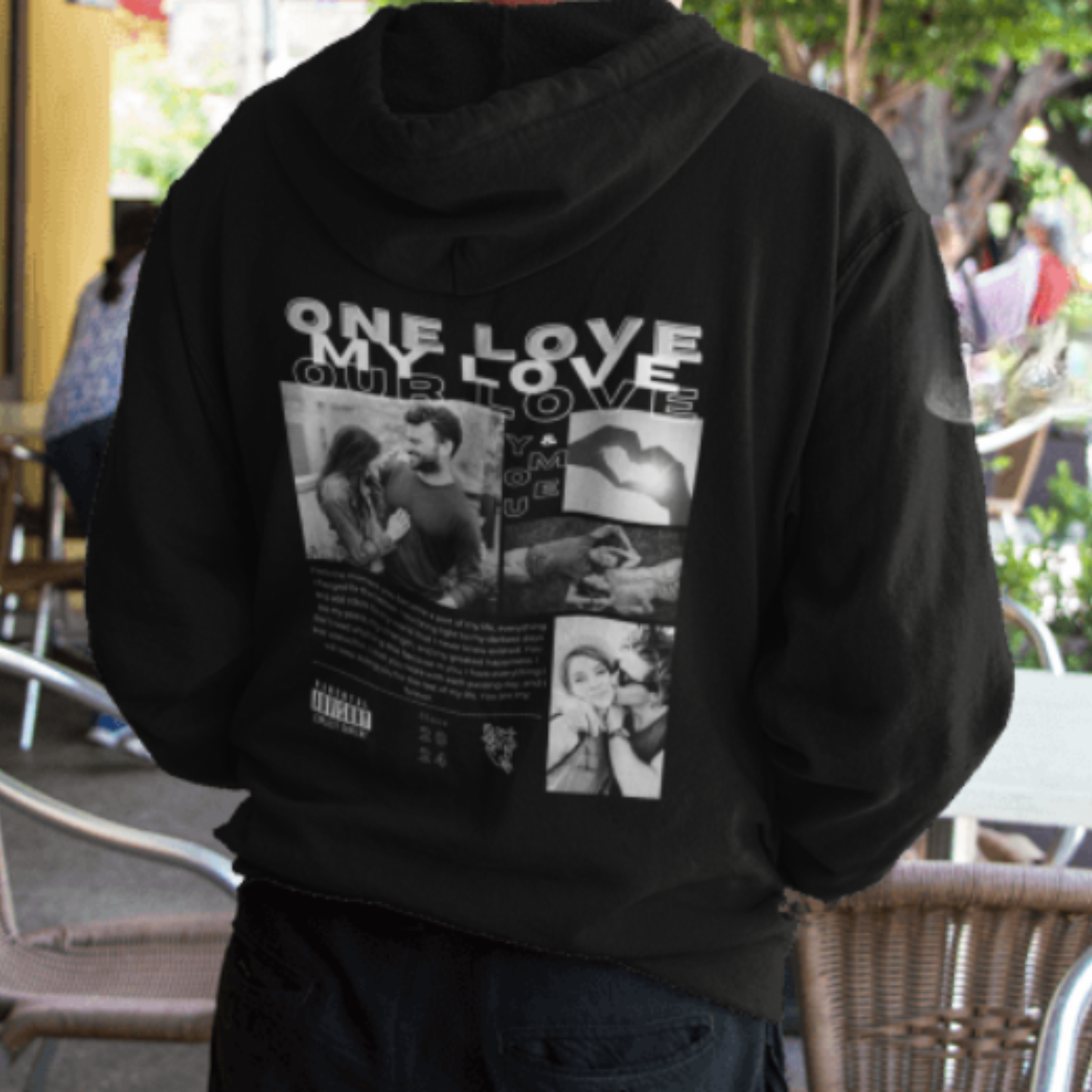 Hoodie one love - 4 fotos