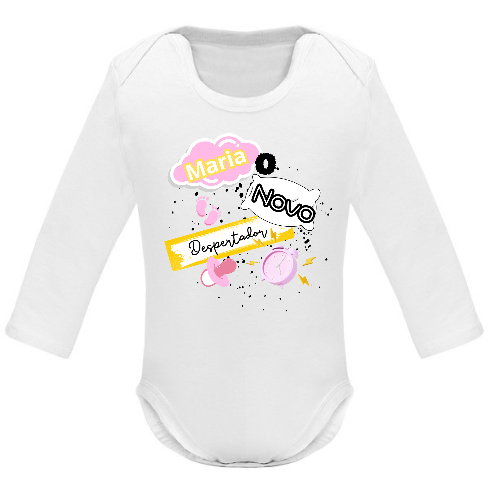 Body Bebé Personalizado com Nome | Prenda Única para Recém-Nascido