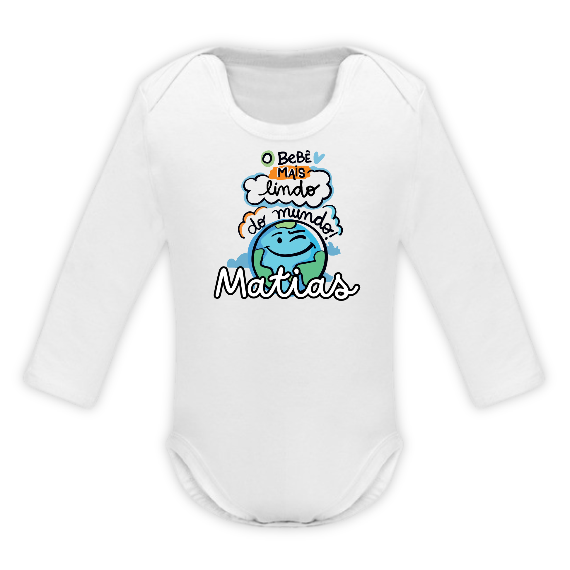 Body Bebé Personalizado com Nome — O Mais Lindo do Mundo