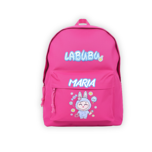 Mochila Personalizada Labubu com Nome – Para a Escola
