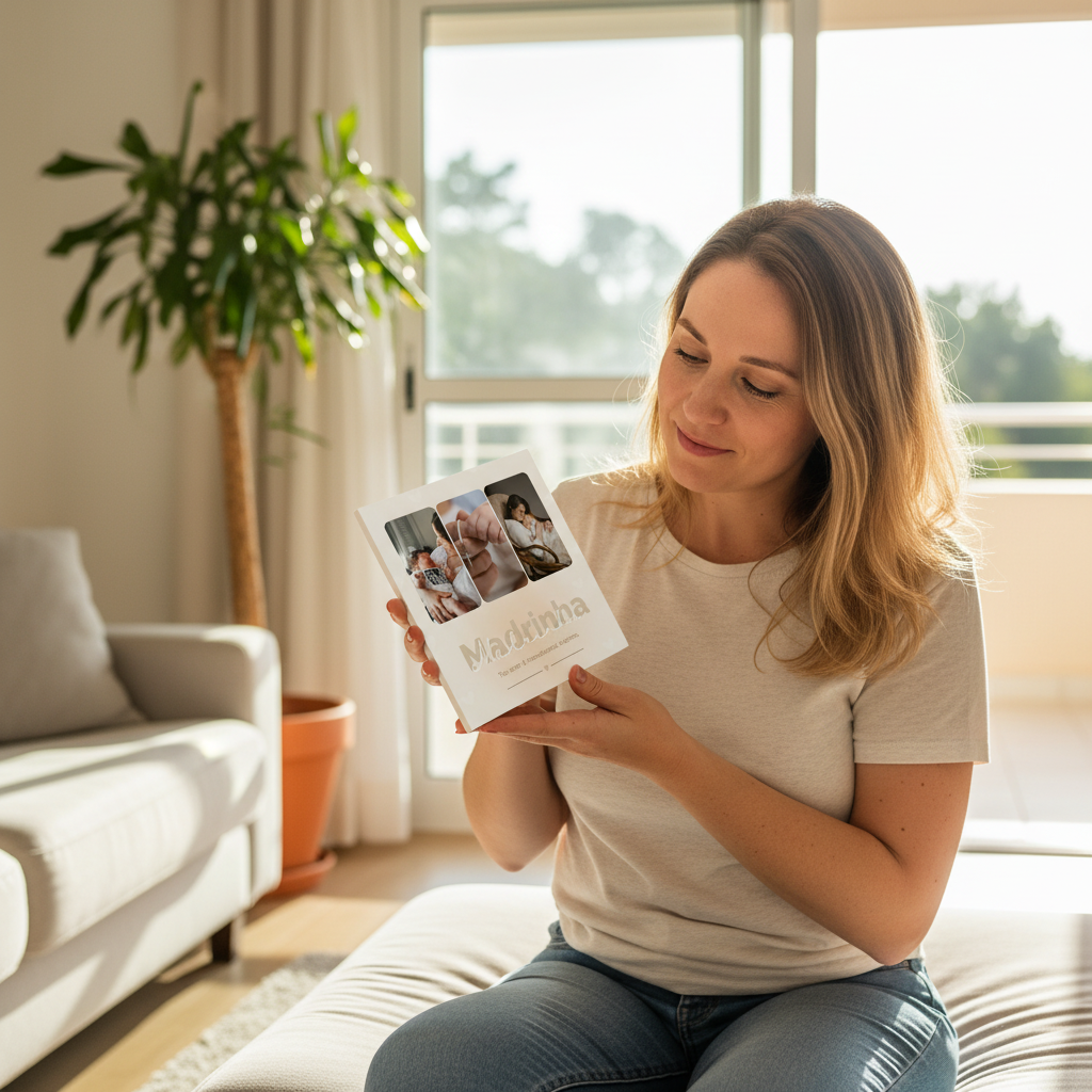 Azulejo Personalizado com Fotos – Presente para Mãe, Avó, Tia ou Madrinha – Estampe Sua Art