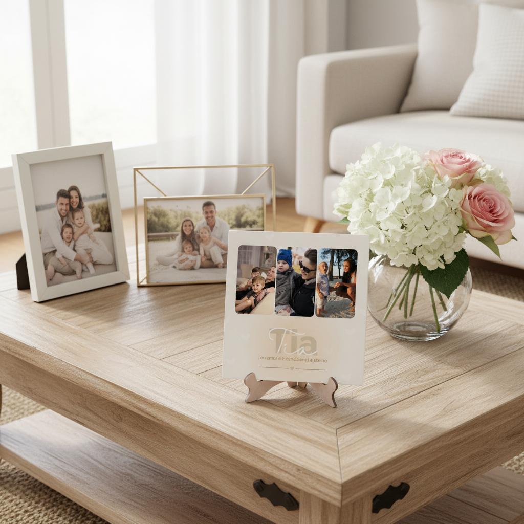 Azulejo Personalizado com Fotos – Presente para Mãe, Avó, Tia ou Madrinha – Estampe Sua Art
