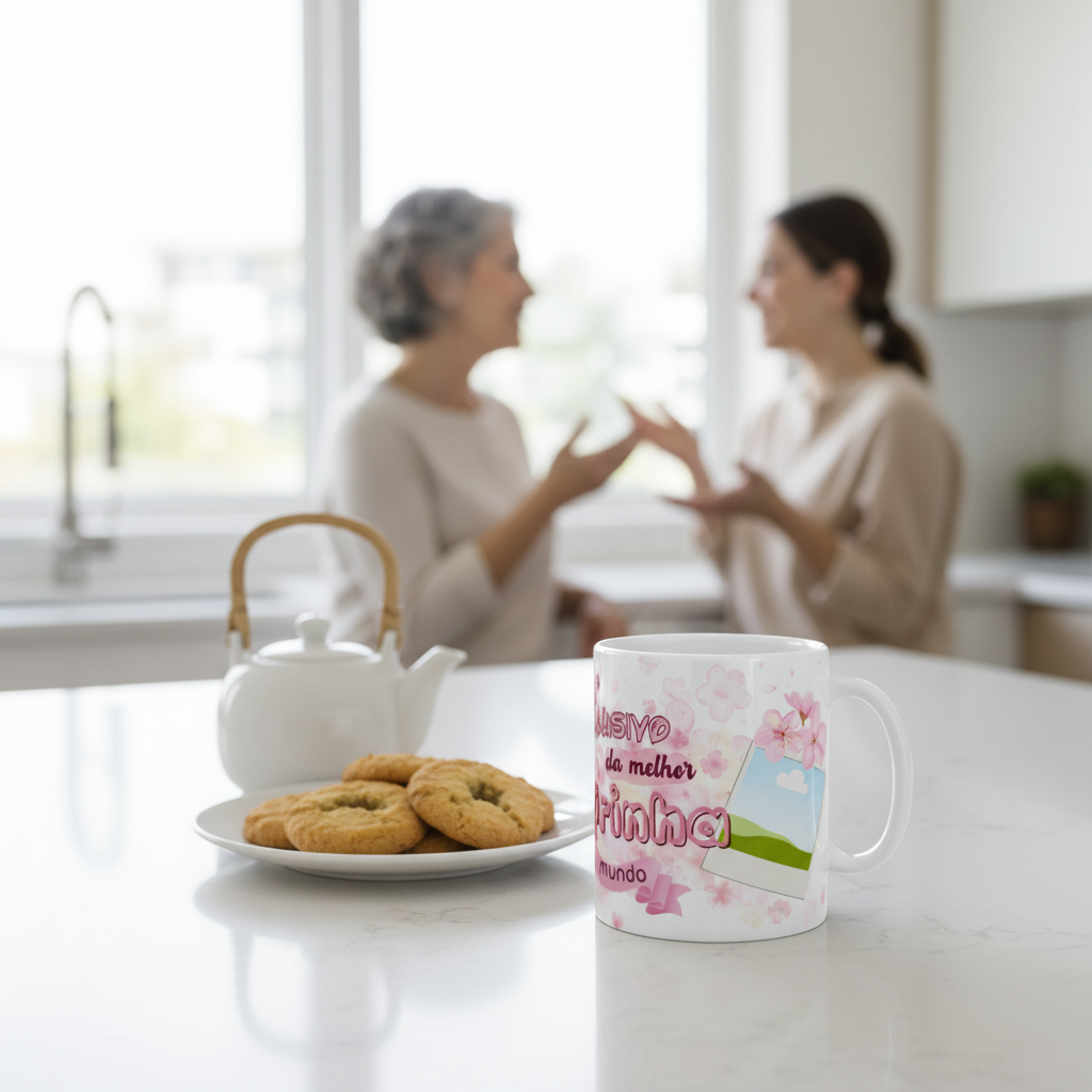 Caneca personalizada exclusiva em tons de rosa — Estampe Sua Art