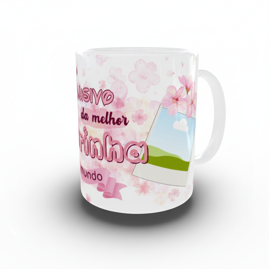 Caneca personalizada exclusiva em tons de rosa — Estampe Sua Art