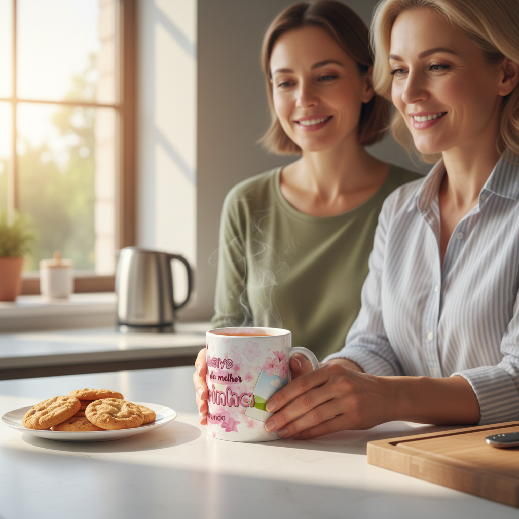 Caneca personalizada exclusiva em tons de rosa — Estampe Sua Art