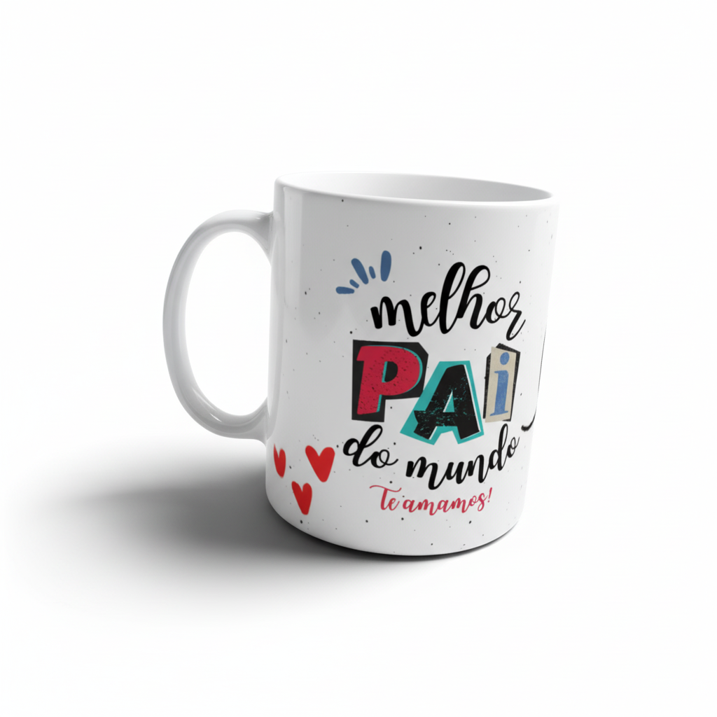 Caneca Pai Cria - Personalizada com Fotografias