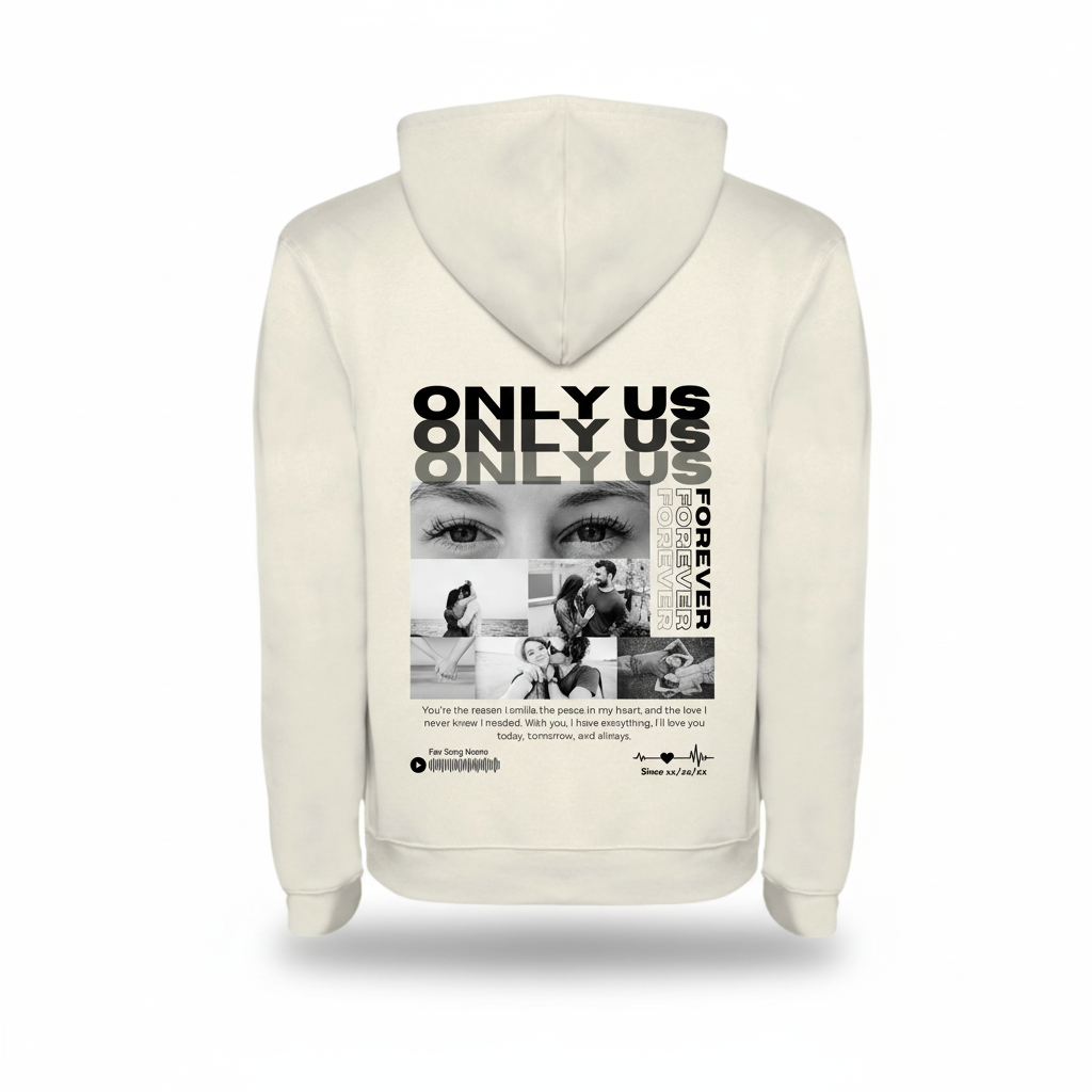 Hoodie Personalizada Only You - Com Fotos e Música