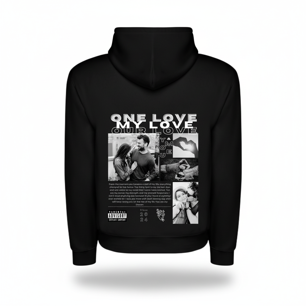 Hoodie one love - 4 fotos