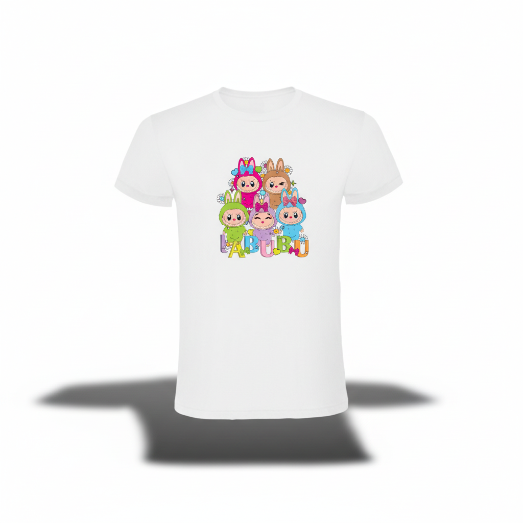 T-shirt Labubu Infantil - Camisola Criança com Arte Original